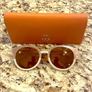 Tory Burch Panama Sunglasses - white/gold